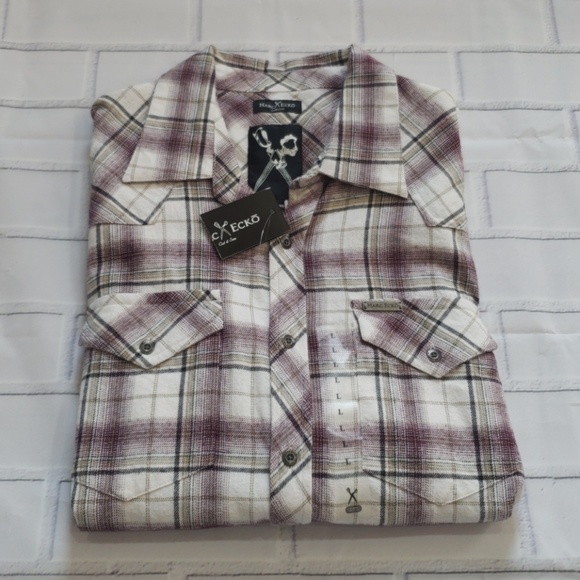 Marc Ecko Other - Marc Ecko Cut & Sew plaid button dow